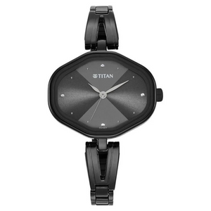 Titan Karishma Black Dial Metal Strap Watch for Women 2680NM01 - KRISHNA WATCH COMPANY