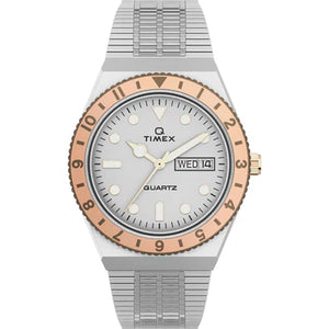 Timex 3 Hands Women's Analog Silver Dial Coloured Quartz Watch, Round Dial With 36 Mm Case Width - TW2U95600UJ - KRISHNA WATCH COMPANY