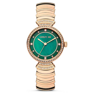 Cerruti 1881 Quartz Analog Mother of Pearl Dial Stainless Steel Strap Watch for Women CECIWLG2225103W - KRISHNA WATCH COMPANY
