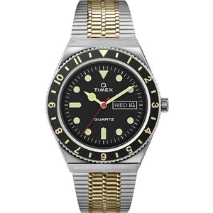 Timex 3 Hands Men's Analog Black Dial Coloured Quartz Watch, Round Dial With 38 Mm Case Width - TW2V18500U9 - KRISHNA WATCH COMPANY
