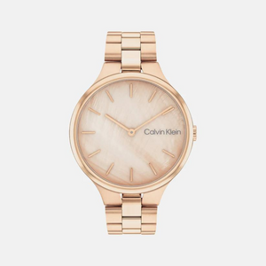 Calvin Klein Linked Female Mother Of Pearl Analog Watch - 25200427 - KRISHNA WATCH COMPANY