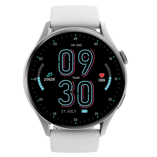 Timex FitGen 1.43" Round AMOLED Smartwatch With 466x466 Pixel Resolution|Single Sync Bluetooth Calling| Rotating Crown| Metallic Body|Always On Display|AI Voice Assist|100+ Sports Modes|200+ Watchfaces|Upto 7 Days Battery(Normal Usage) - TWTXW502T