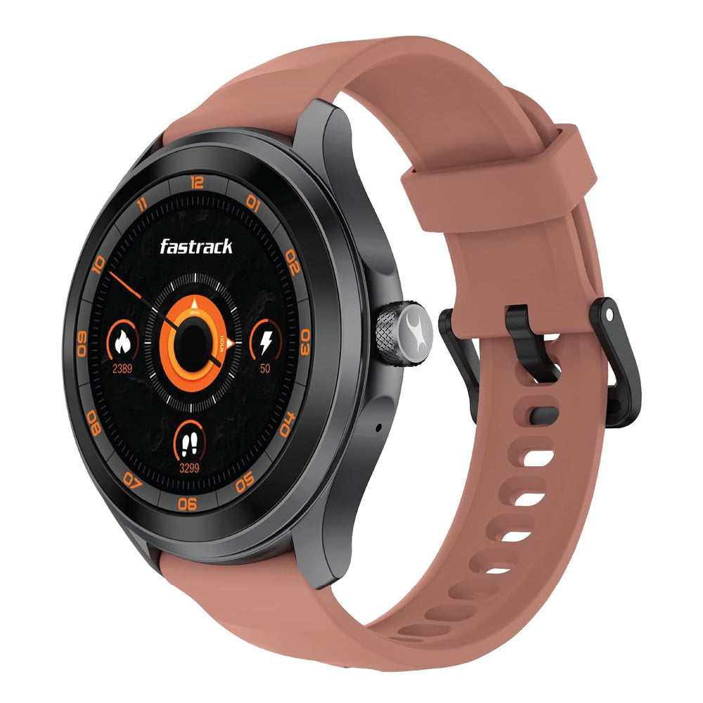 Fastrack VOX Pro Smartwatch 3.5CM Ultra Vu Display, Offline Voice Commands, Functional Crown, HRM, Multiple Menu Styles - 38178PP03K - KRISHNA WATCH COMPANY