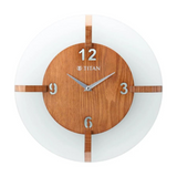 Wood & Glass Fusion Wall Clock - 32 cm x 32 cm (Medium) W0032GA01