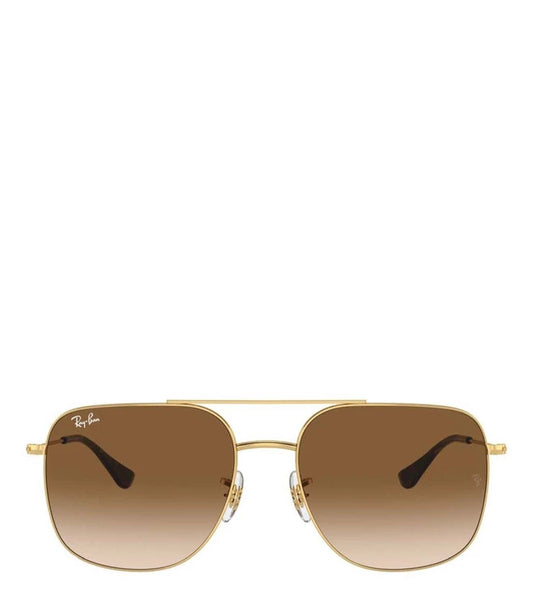 RAY-BAN Brown Gradient Aviator Unisex Sunglasses 0RB3722I0015159