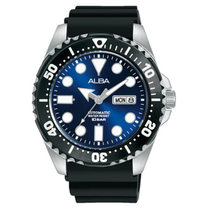 Alba Deep Blue With Silicone Strap Mechanical AL4493X1 - KRISHNA WATCH COMPANY