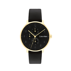 Calvin Klein Unisex Stun Leather Analogue Watch 25200404 - KRISHNA WATCH COMPANY