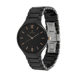 Titan Black Dial Black Ceramic Strap Watch 90014KC02