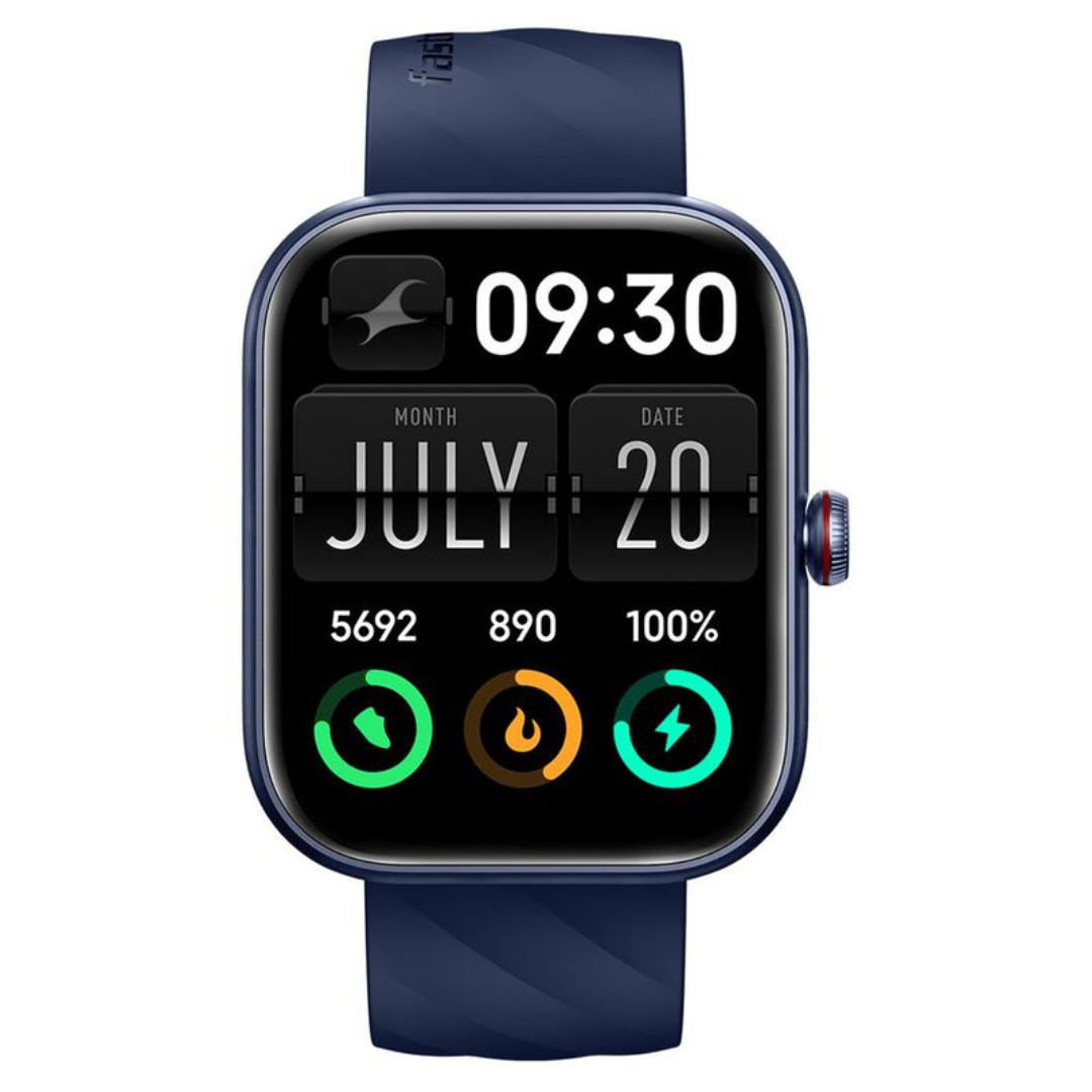 Fastrack Kruz+ 1.91 Inch Super HD Display with Functional Crown and SingleSync BT Calling Smart Watch for Unisex 38104PP04