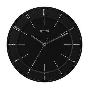 Titan Black Wall Clock with Domed Glass W0010PA01 - KRISHNA WATCH COMPANY