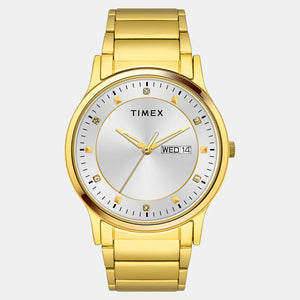 TIMEX Men's Silver Round Analog Stainless Steel Watch TW000R455 - KRISHNA WATCH COMPANY