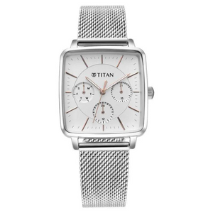 Titan Avant Garde Silver Dial Quartz watch for Women - 95176SM01 - KRISHNA WATCH COMPANY