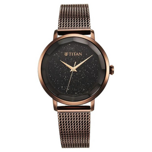 Titan Workwear Quartz Analog Black Dial Watch for Women - 95184QM01 - KRISHNA WATCH COMPANY