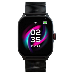 Titan Zeal with 4.69 cm AMOLED Display with AOD, Functional Crown, BT Calling, Smartwatch with Black Mesh Strap 90196AM01 - KRISHNA WATCH COMPANY
