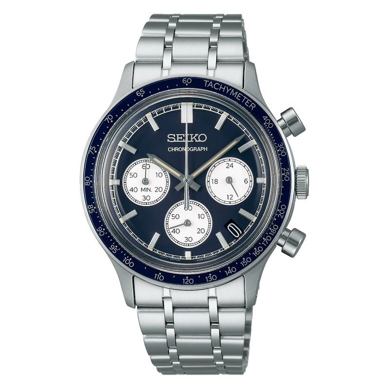 Seiko Men's watch SPORT quartz chronograph in steel SSB477P1 - KRISHNA WATCH COMPANY