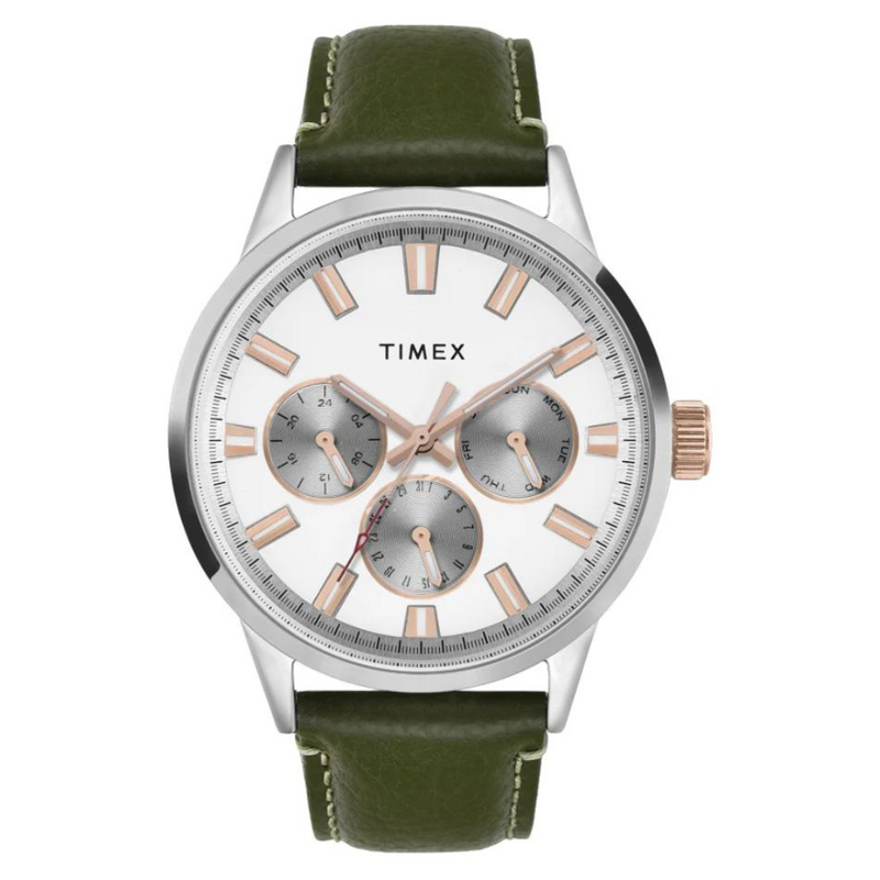 Timex Men White Round Multifunction Dial Watch- TWEG19926