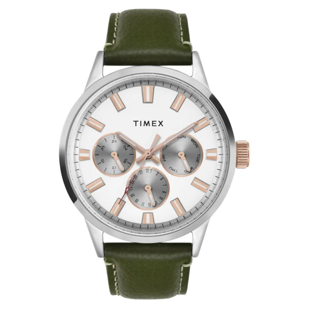 Timex Men White Round Multifunction Dial Watch- TWEG19926