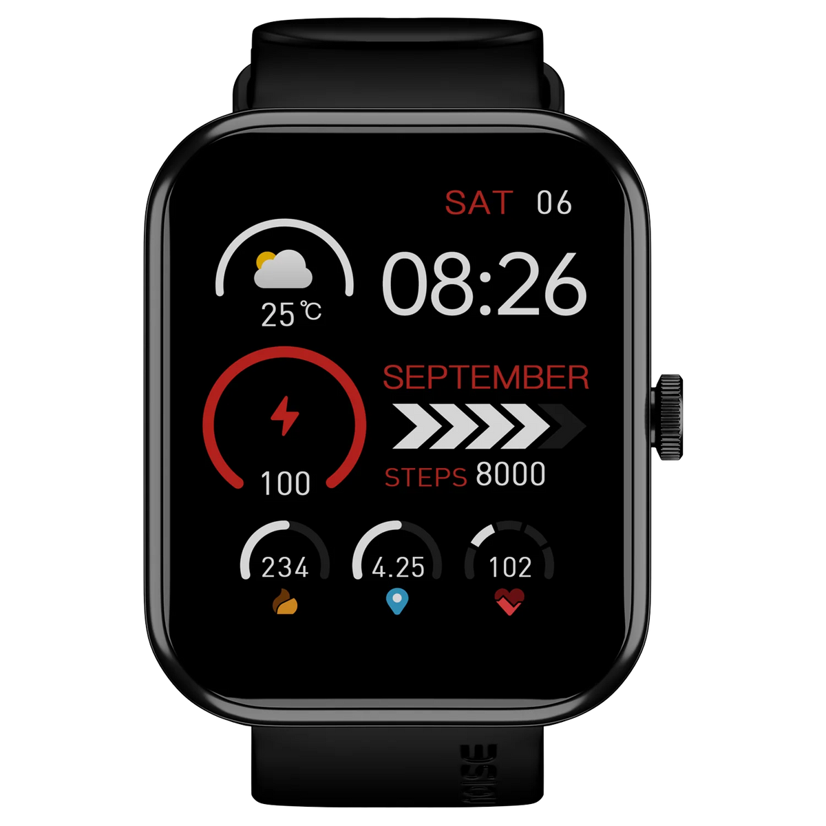 Noise ColorFit Pulse Grand 3 Smartwatch - Jet Black
