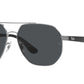 RAY-BAN SUNGLASSES | GUNMETAL SUNGLASSES ( 0RB3714I | IRREGULAR | GUNMETAL FRAME | GREY LENS )