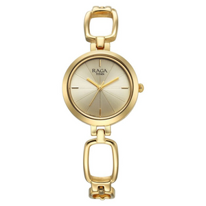 Titan Raga Champagne Dial Watch for Women - 2725YM01 - KRISHNA WATCH COMPANY