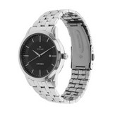 TITAN Anthracite Dial Silver Stainless Steel Strap Watch 1584SM04