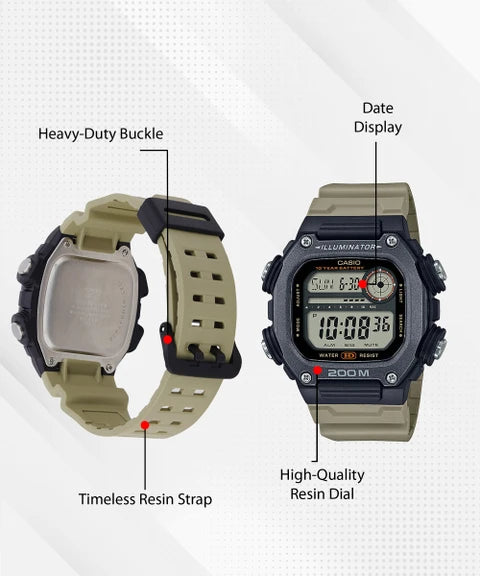 CASIO Youth- Digital Watch - For Men I125 DW-291HX-5AVDF