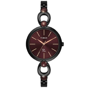 Timex Fria Women Maroon Round Dial Analog Watch - TWEL18107 - KRISHNA WATCH COMPANY