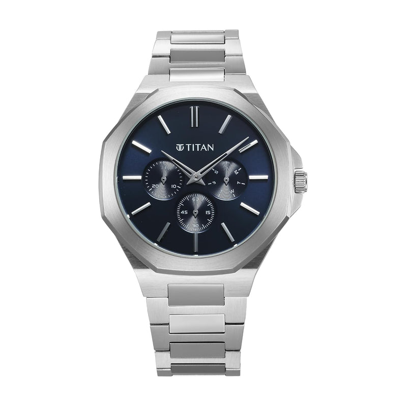 Titan Classic Slim Multifunction Watch For Men - 90198SM01 - KRISHNA WATCH COMPANY