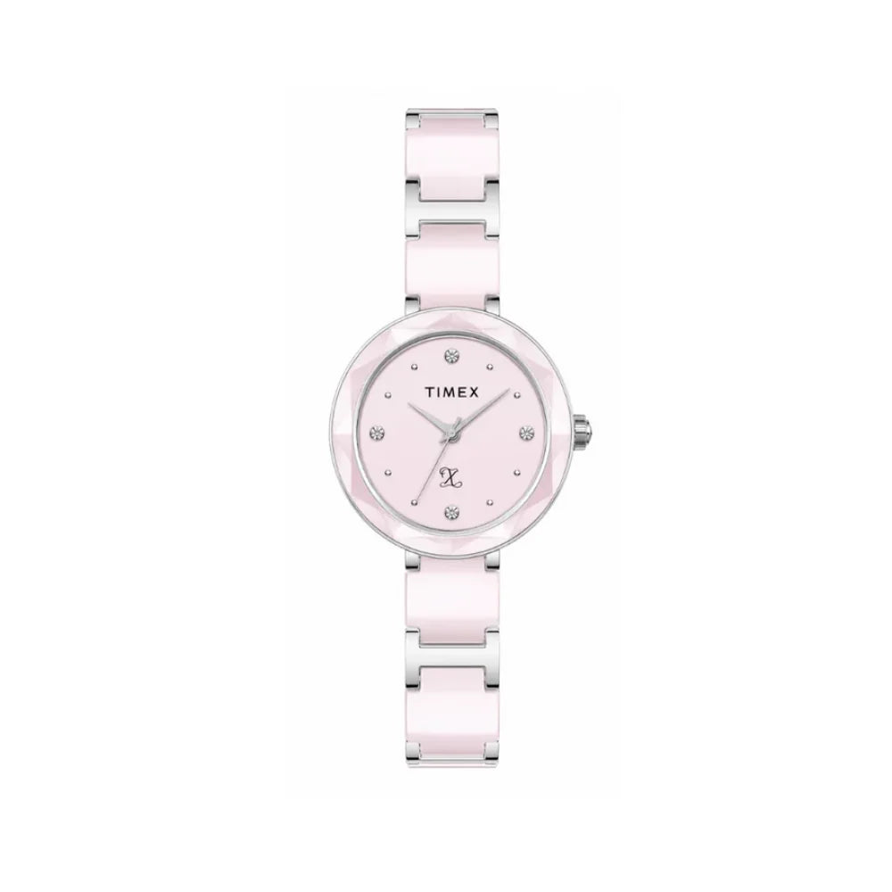 Timex Fria Round Pink Dial Women's Watch - TWEL28000