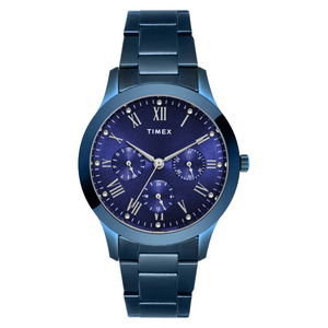 Timex Women Blue Round Multifunction Dial Watch - TW000Q819 - KRISHNA WATCH COMPANY