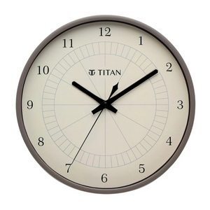 Titan Classic Wall Clock Quartz Analog Grey Dial Wall Clock W0043PA03A - KRISHNA WATCH COMPANY