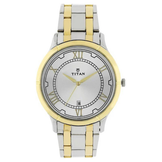 Titan Analog with Date Dial Stainless Steel Strap watch for Men 1775BM01