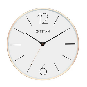 Titan Gold Wall Clock with Silent Sweep Technology - W0058MA01 - KRISHNA WATCH COMPANY