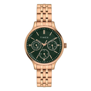 TIMEX Trendline Green Round Dial Analog Women's Watch - TWEL14836 - KRISHNA WATCH COMPANY