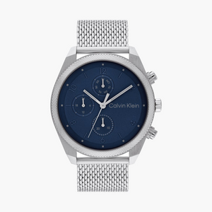 Calvin Klein Impact 44 mm Blue Dial Analog Watch For Men - 25200360 - KRISHNA WATCH COMPANY