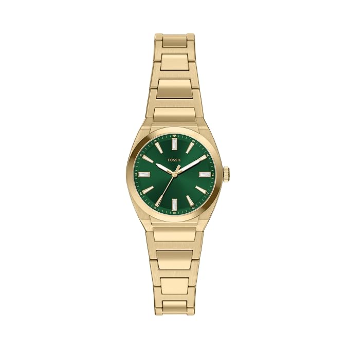 Fossil Everett 27mm Three-Hand Gold-Tone Stainless Steel Watch ES5493