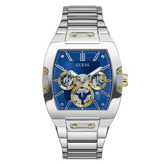 Guess Men's Silver Tone Multi-function Watch GW0456G5