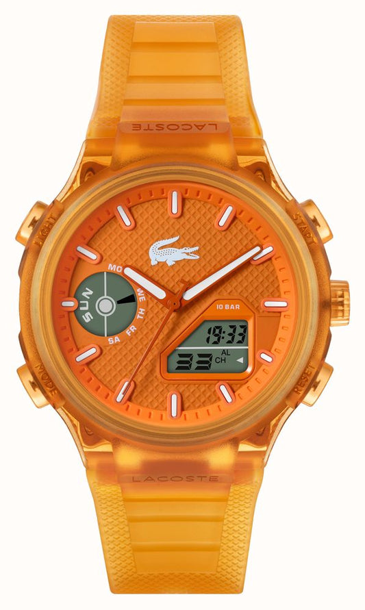 Lacoste LC33 Dual-Display Multifunction  Orange Silicone Strap 2011431