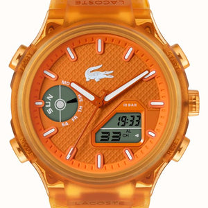 Lacoste LC33 Dual-Display Multifunction Orange Silicone Strap 2011431 - KRISHNA WATCH COMPANY