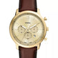 Fossil Neutra Chronograph Brown Leather Watch FS6113