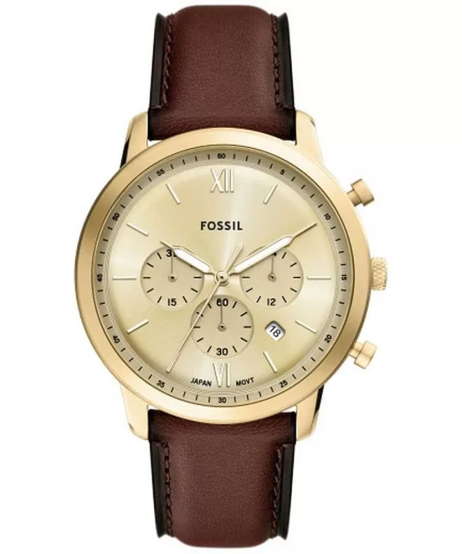 Fossil Neutra Chronograph Brown Leather Watch - FS6113 - KRISHNA WATCH COMPANY