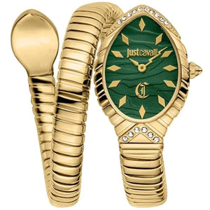 Just Cavalli Unica Snake Women Dark Green Dial Watch JC1L322M0035 - KRISHNA WATCH COMPANY