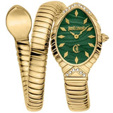 Just Cavalli Unica Snake Women Dark Green Dial Watch JC1L322M0035