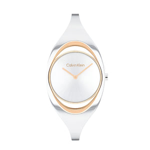Calvin Klein Ck Elation Women's Silver Analog Stainless Steel Watch 25200424 - KRISHNA WATCH COMPANY