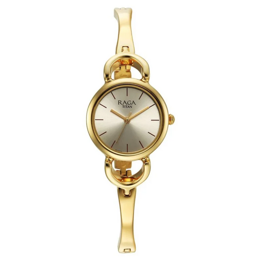 Titan Raga Champagne Dial Watch for Women 2724YM01