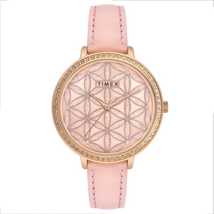 Timex Fashion Women's Pink Dial Round Case 3 Hands Function Watch -TWEL14707 - KRISHNA WATCH COMPANY