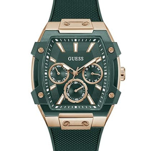 GUESS Rectangle 44mm Green Dial Analog Men Watch - GW0956G6