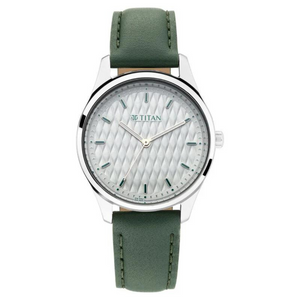 Titan Workwear White Dial Analog Leather Strap watch for Women 2639SL04 (DK482) - KRISHNA WATCH COMPANY