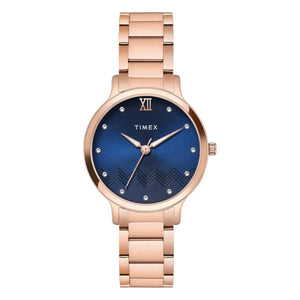 Timex Women Blue Round Dial Analog Watch - TWTL12310 - KRISHNA WATCH COMPANY