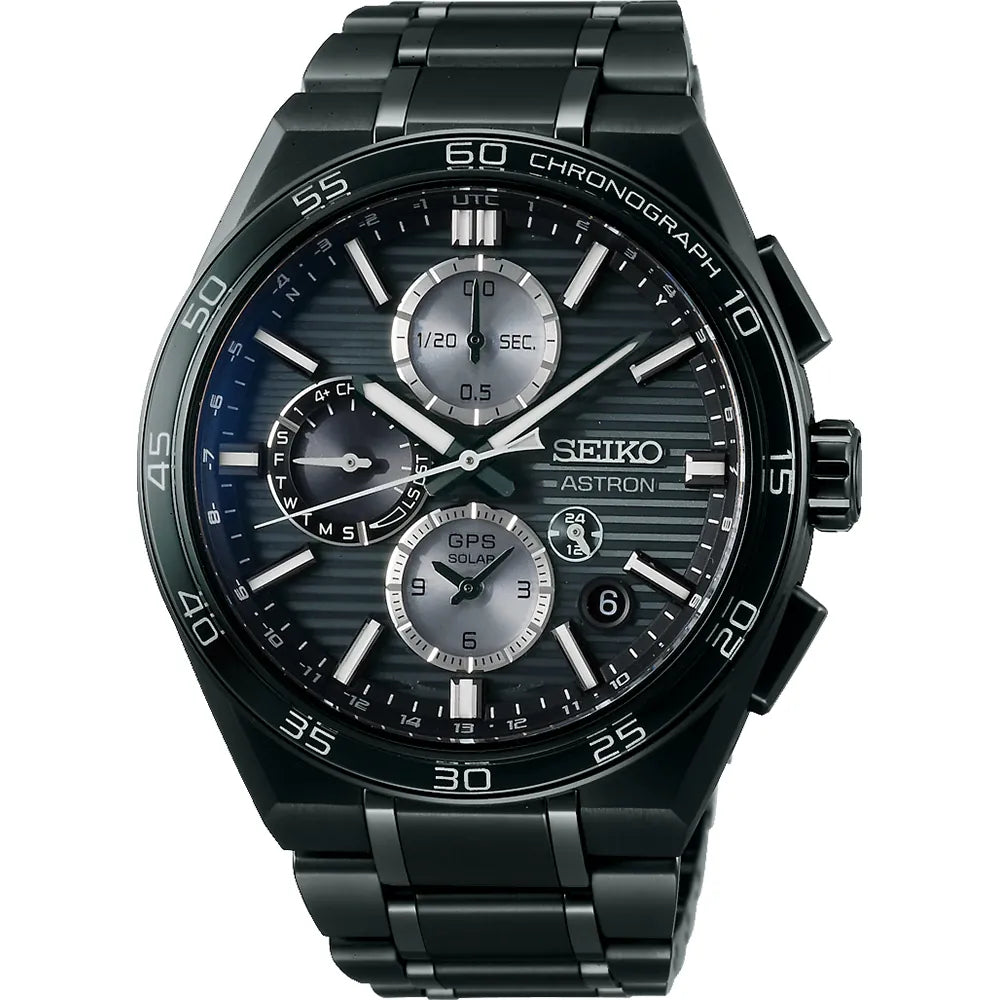Seiko Astron GPS Solar 5X Dual-Time Chronograph Watch - SSH179J1
